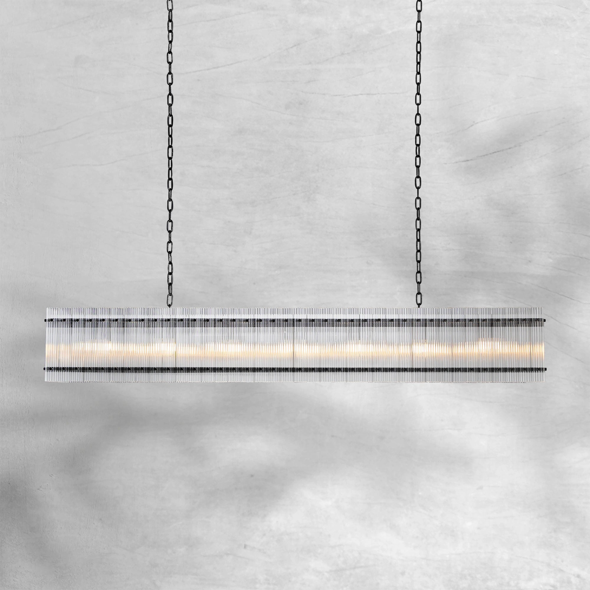Sun Marcus Glass Rectangle Chandelier 54", 72"