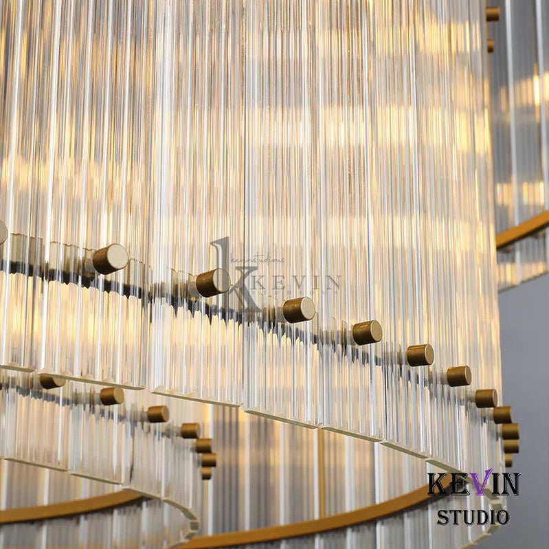 Soria Modern Glass Round Chandelier 22", 37", 48", 60" chandelier Kevin Studio Inc