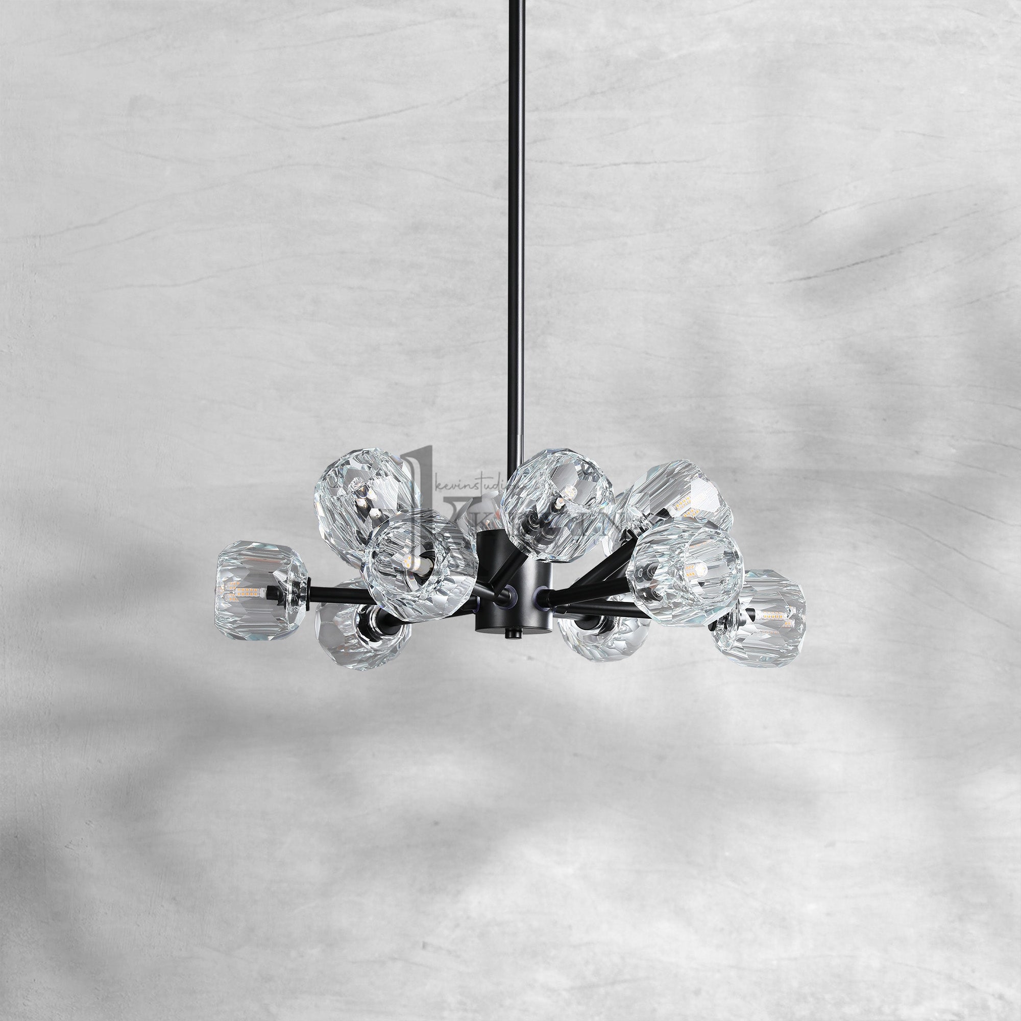 Bille De Crystal Round Chandelier 36"
