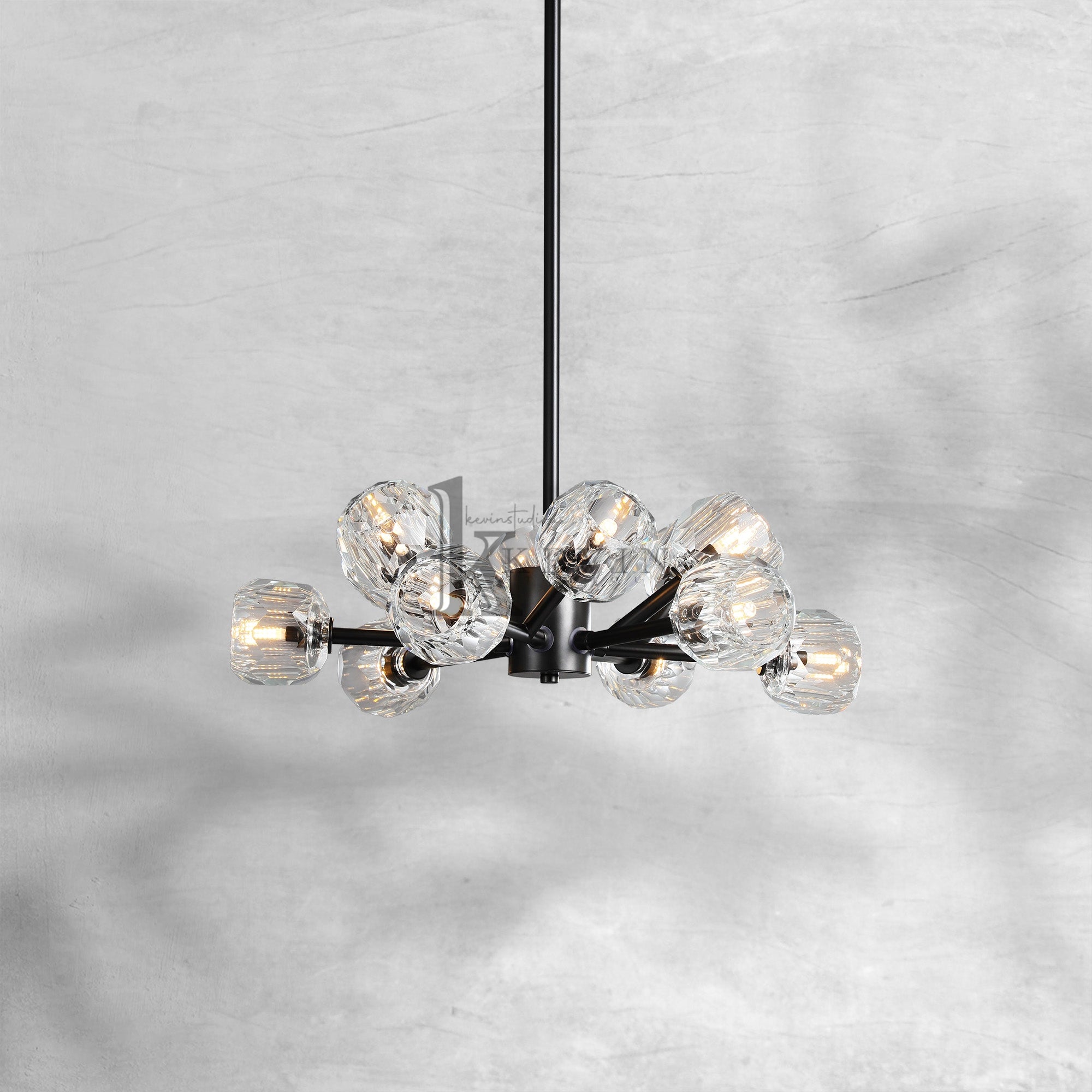 Bille De Crystal Round Chandelier 36"