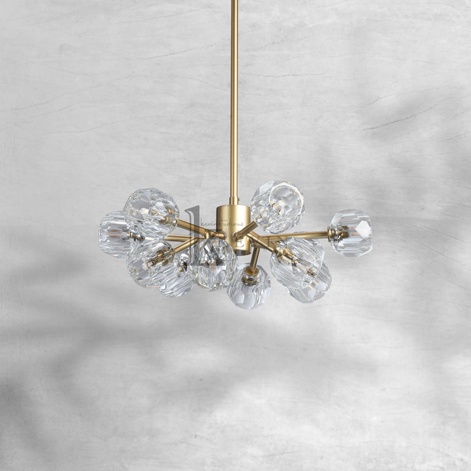 Bille De Crystal Round Chandelier 36"