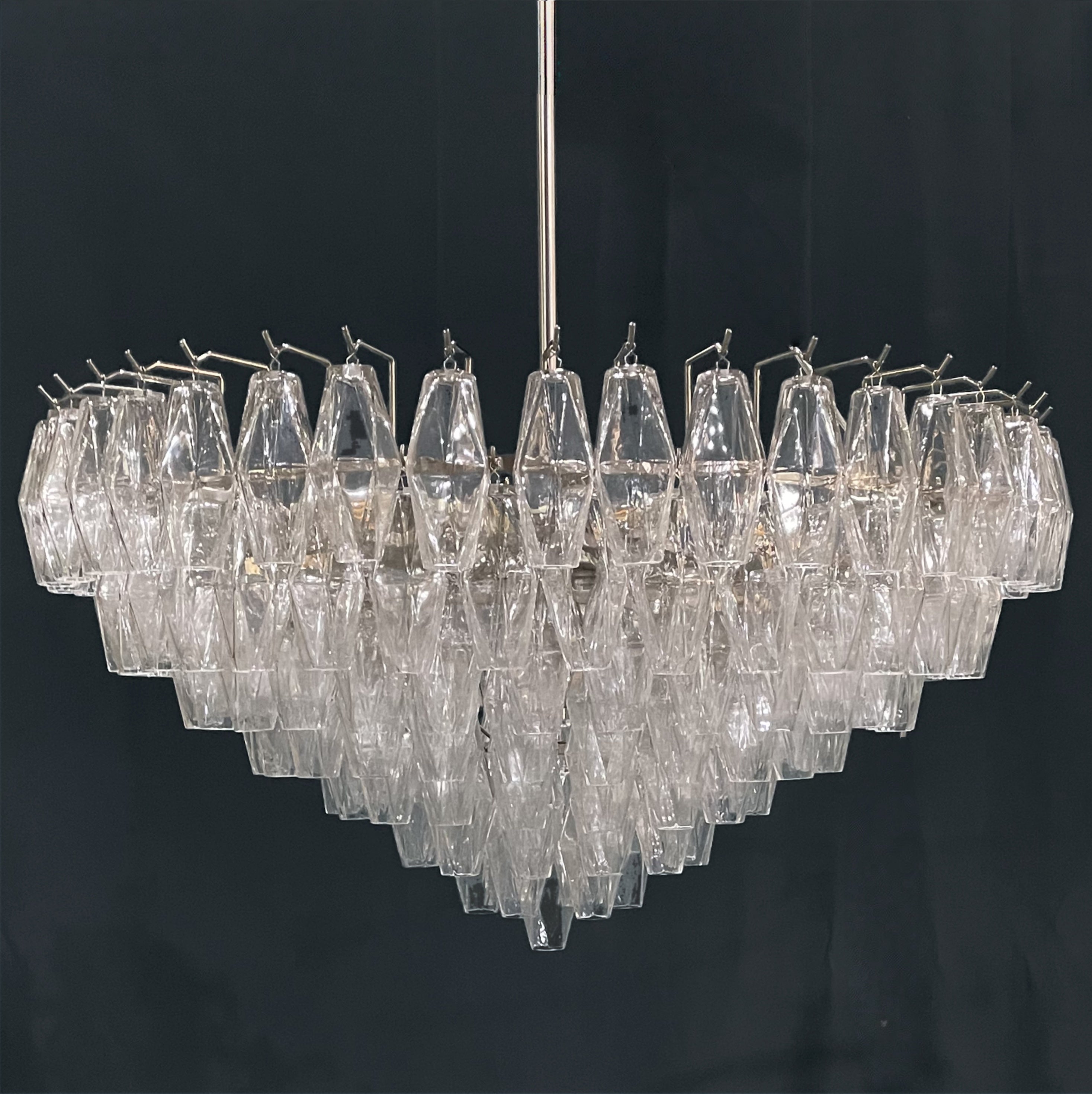 Chiaravalle Glass Tiered Round Chandelier 37"D 47"D 62"D