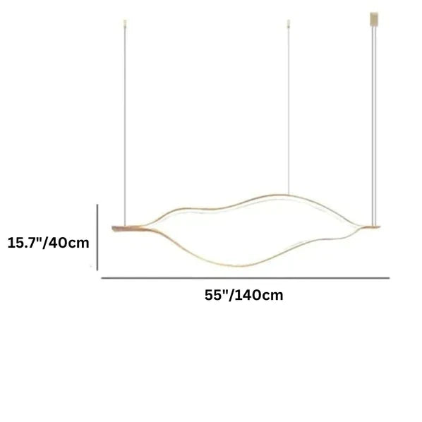 Modern Simple Aluminum Waving Chandelier for Living/Dining Room/Kitchen Island Chandeliers Kevinstudiolives
