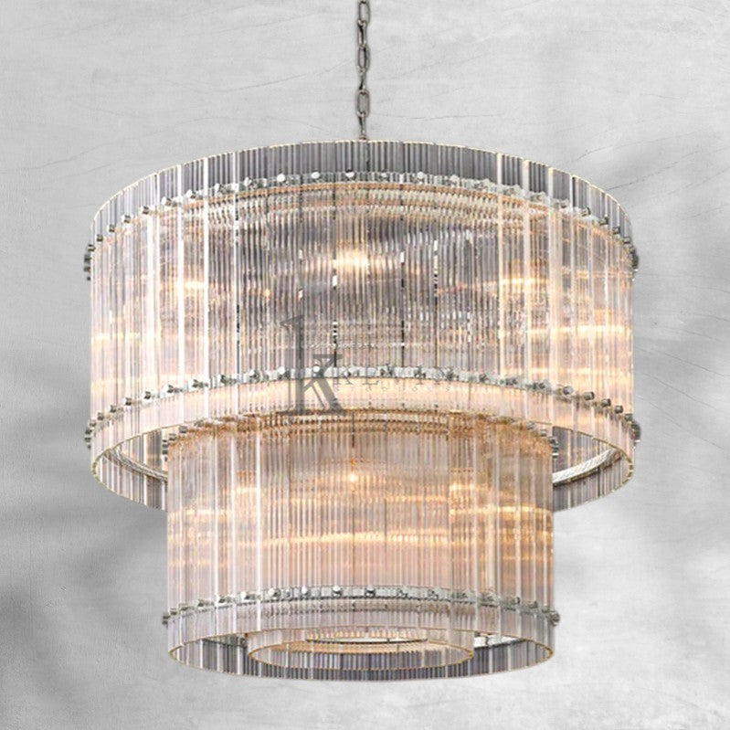 Sun Marcus Two-Tier Glass Round Chandelier 22", 37", 48", 60"