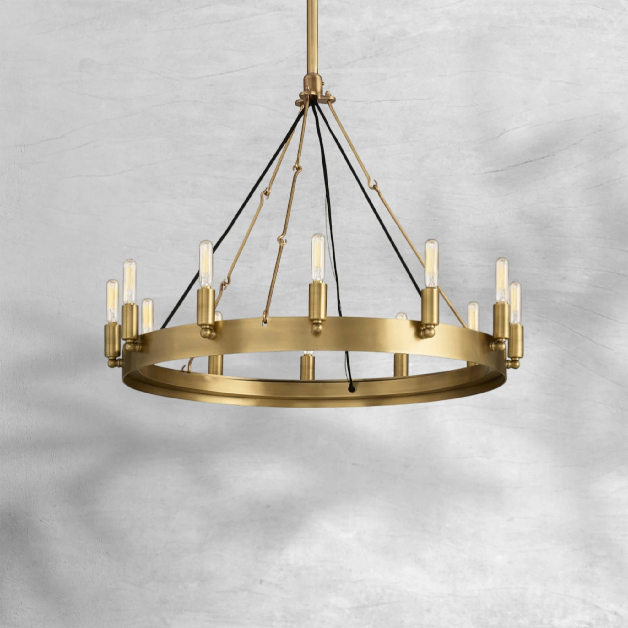 Camina Vintage Filament Round Chandelier 26"/38"/50"/73"