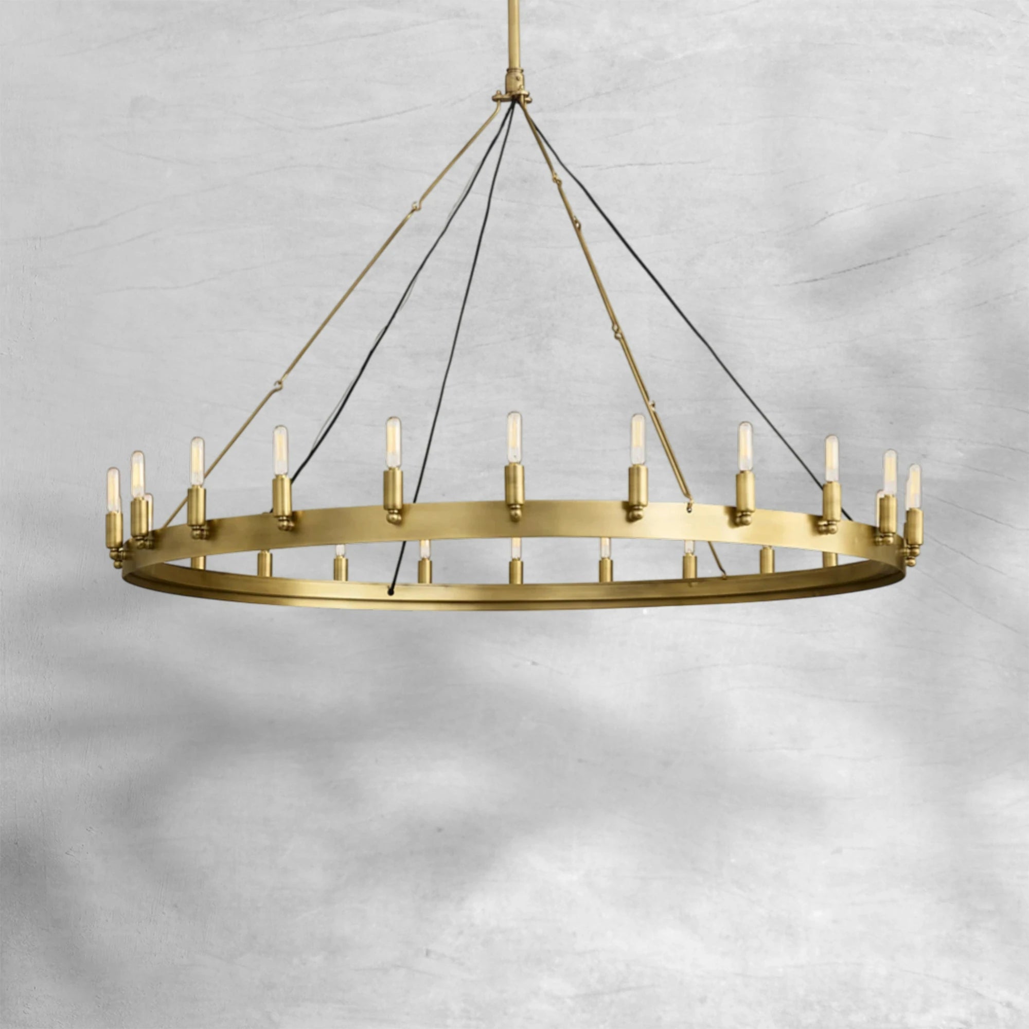 Camina Vintage Filament Round Chandelier 26"/38"/50"/73"