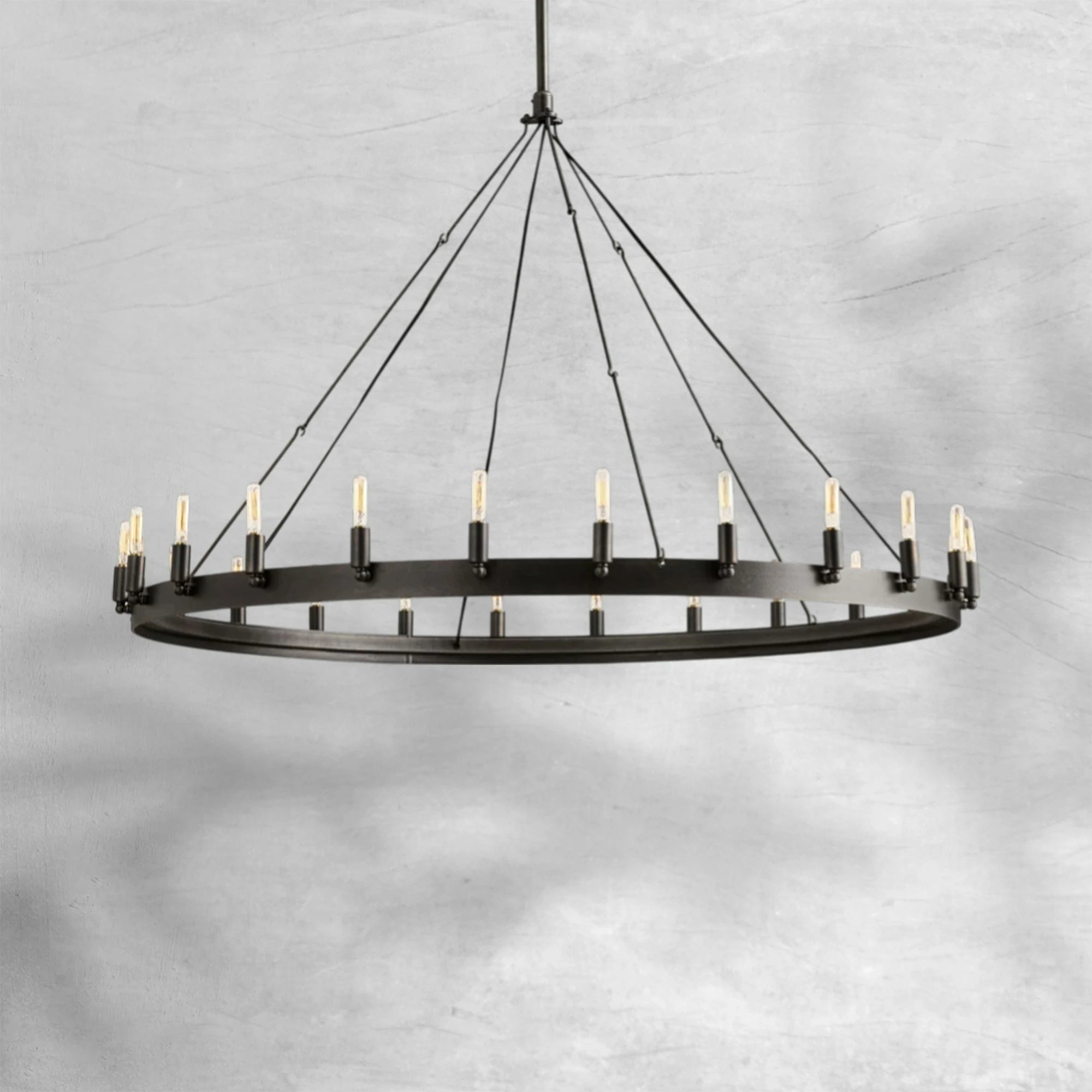 Camina Vintage Filament Round Chandelier 26"/38"/50"/73"