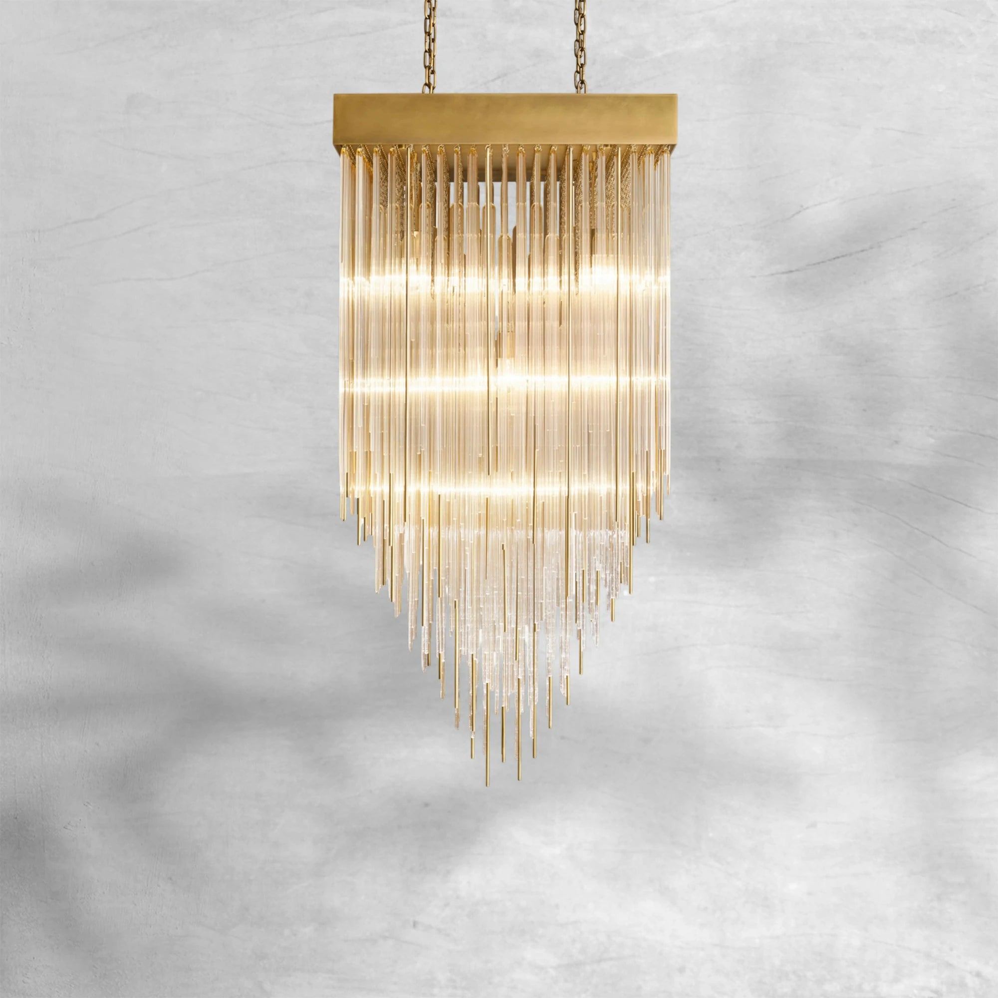 Casa Modern Glass Square Chandelier 20", 30", 54"