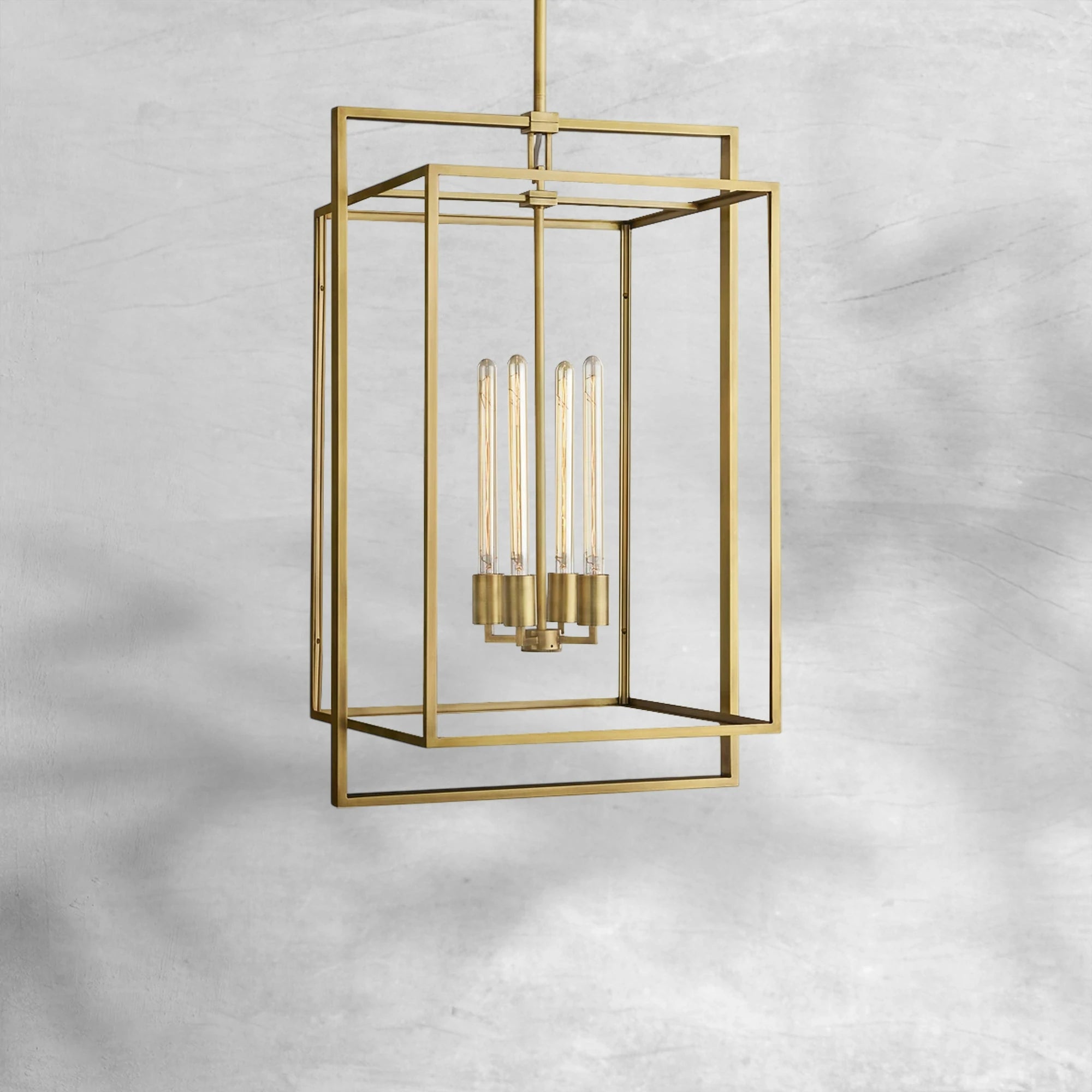 Baker Glass Lantern Modern Pendant 26"34"