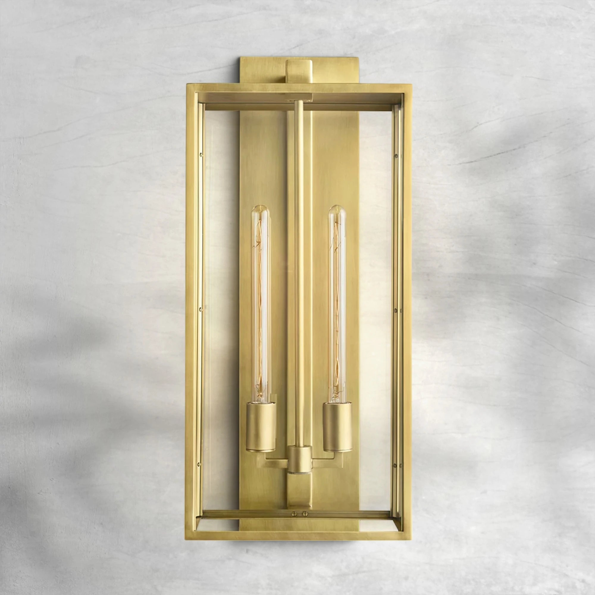 Baker Outdoor Square Lantern Wall Sconce 28"