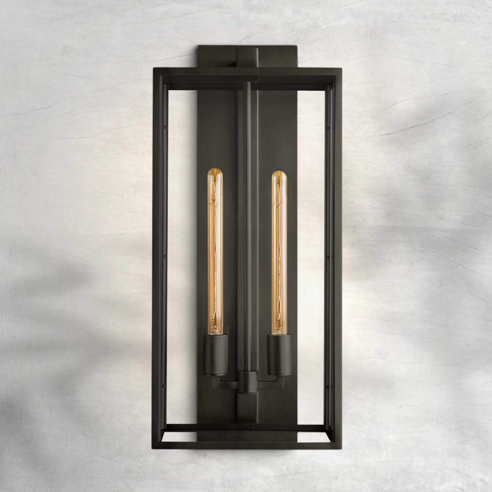 Baker Outdoor Square Lantern Wall Sconce 28"