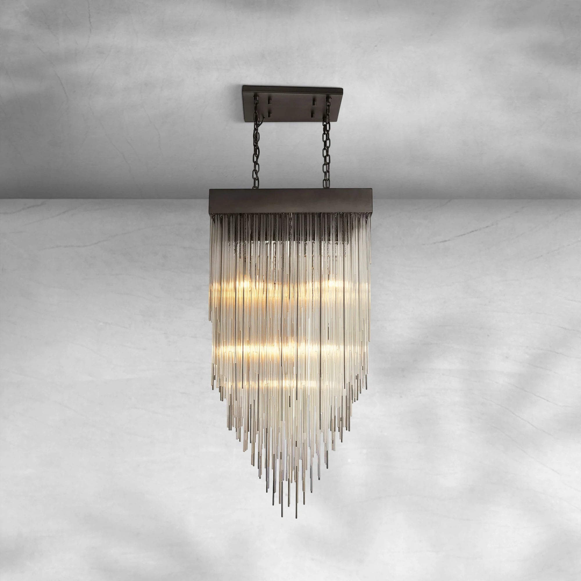 Casa Modern Glass Square Chandelier 20", 30", 54"