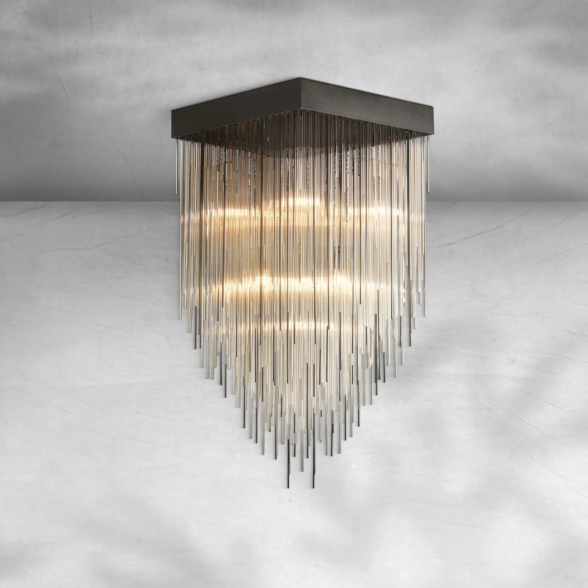 Casa Modern Glass Square Chandelier 20", 30", 54"
