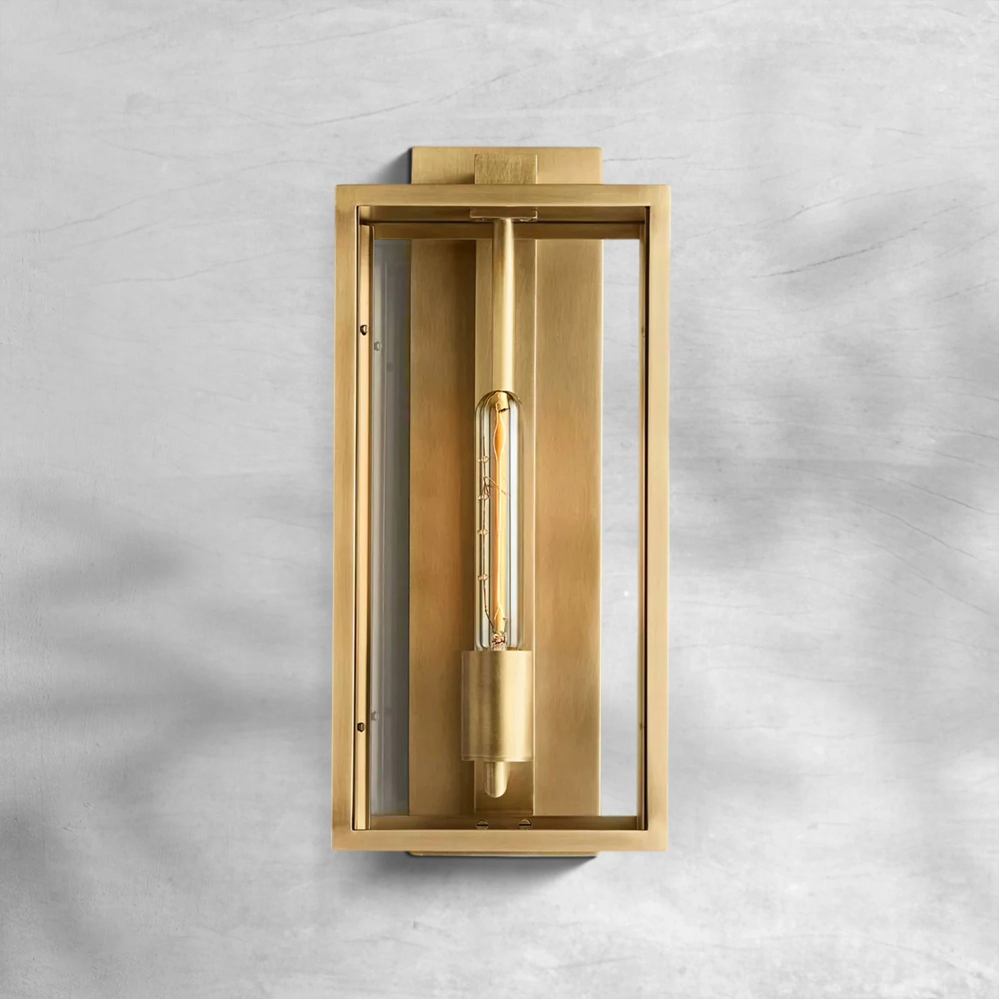 Baker Outdoor Square Lantern Wall Sconce 18"