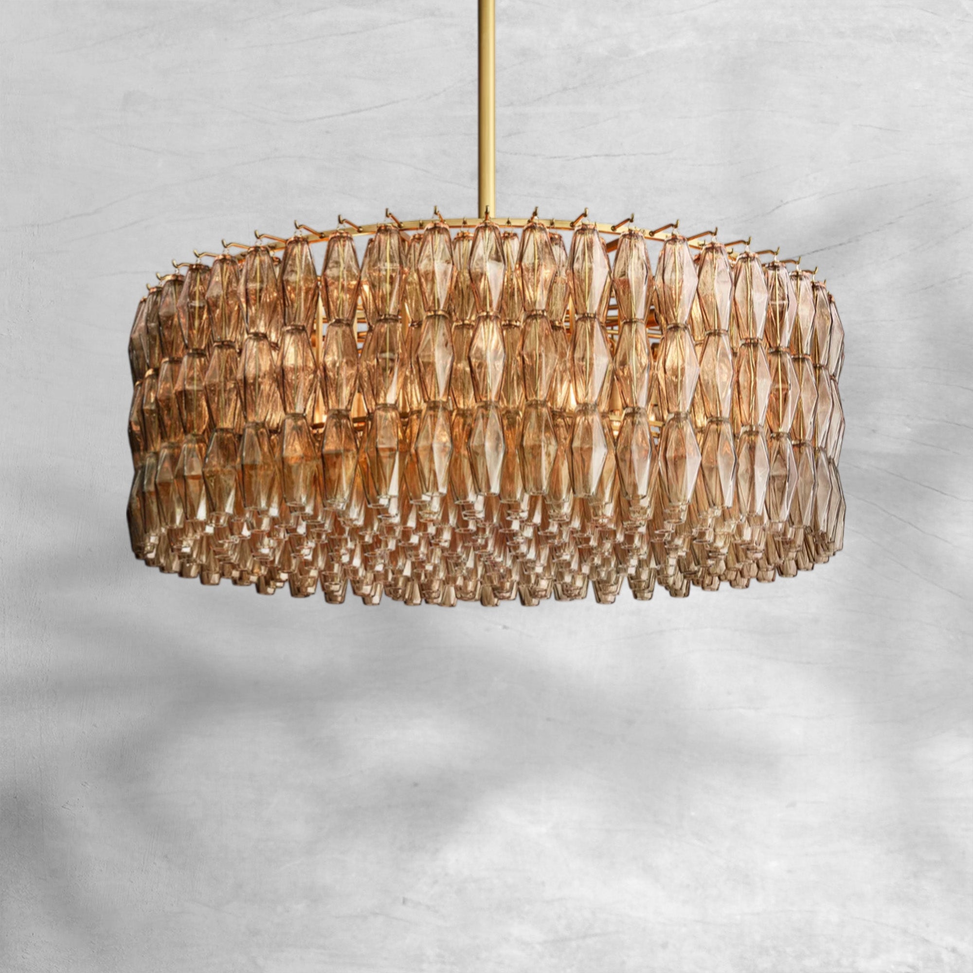 Chiaravalle Smoke Glass Round Chandelier 37"47"62"