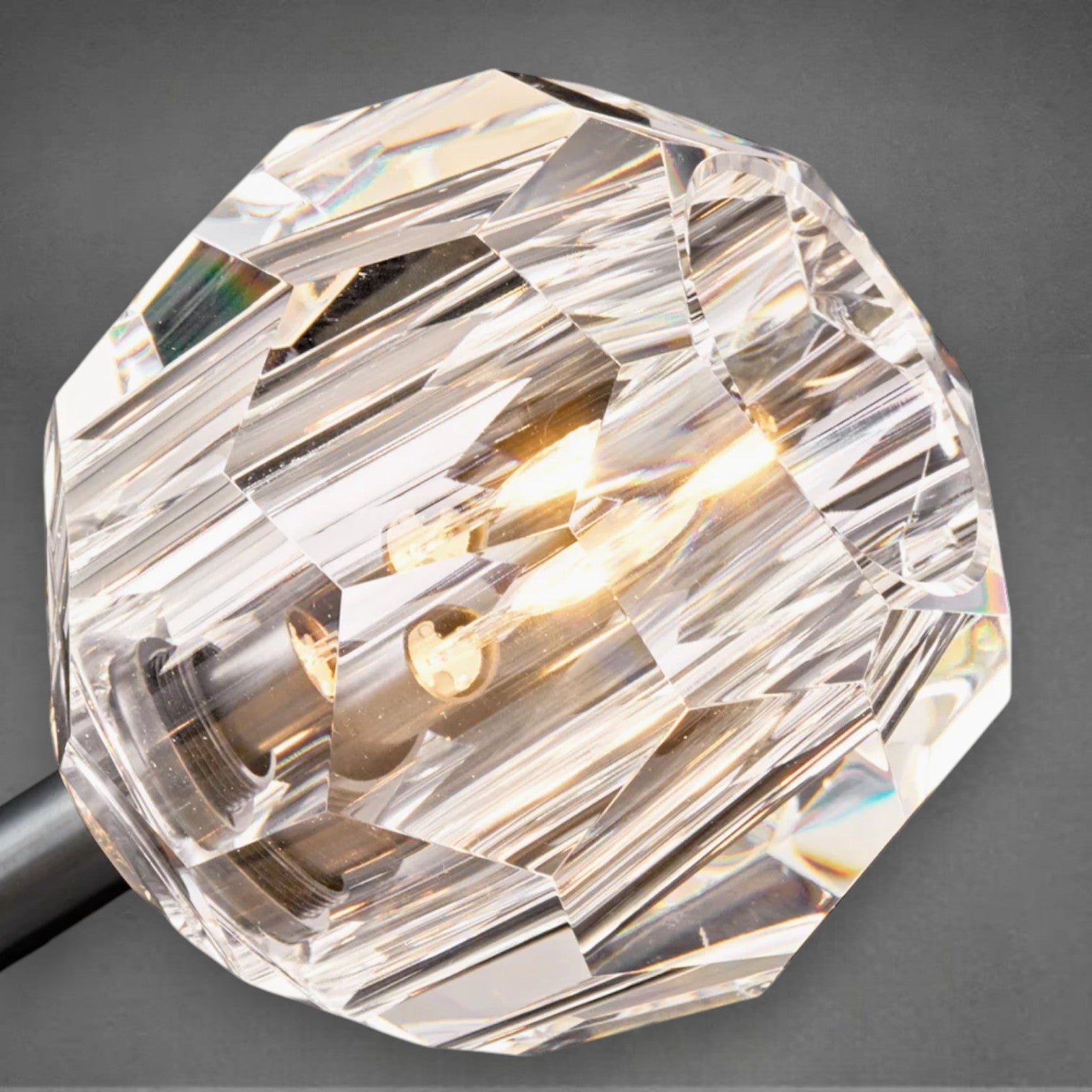 Bille De Crystal Glass Flushmount 24"