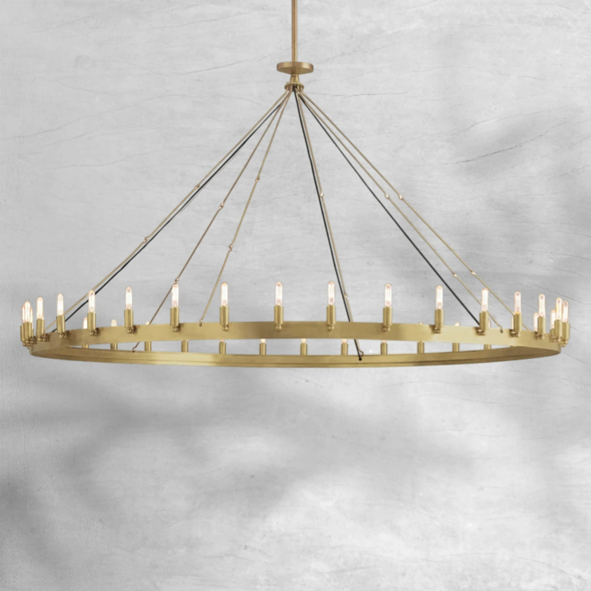 Camina Vintage Filament Round Chandelier 26"/38"/50"/73"