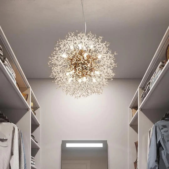 Alouette Modern Round Crystal chandelier Gold For Living Room, Bedroom Branch Chandelier Kevin Studio Inc
