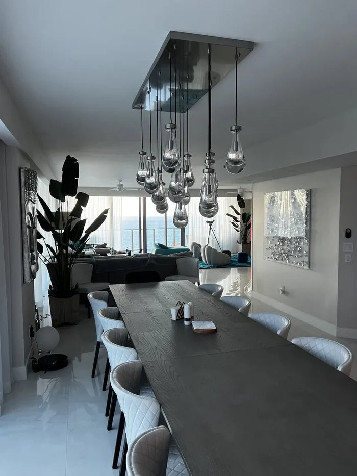 Raindrop Modern Linear Chandelier 54", 72"