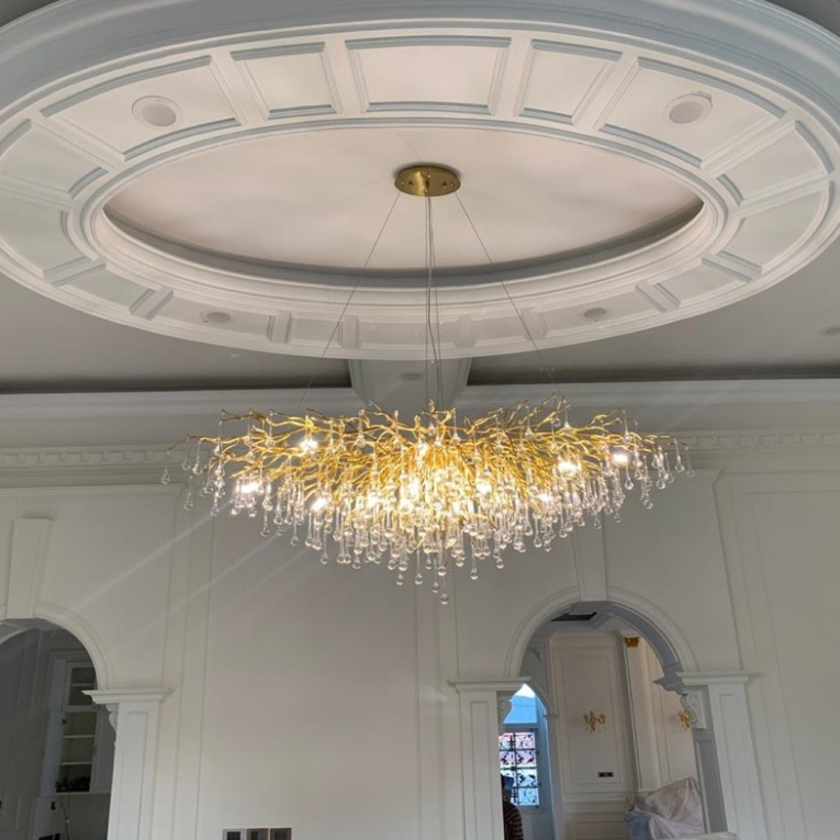 Stunning Tree Branch Crystal Chandelier With Clear Teardrop-shaped Glass Living/Dining Room Ceiling Lamp/Light Chandeliers Kevinstudiolives
