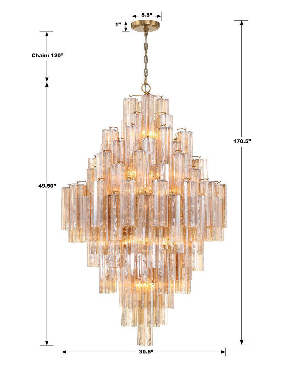 Addis Diamond Chandelier 49''H