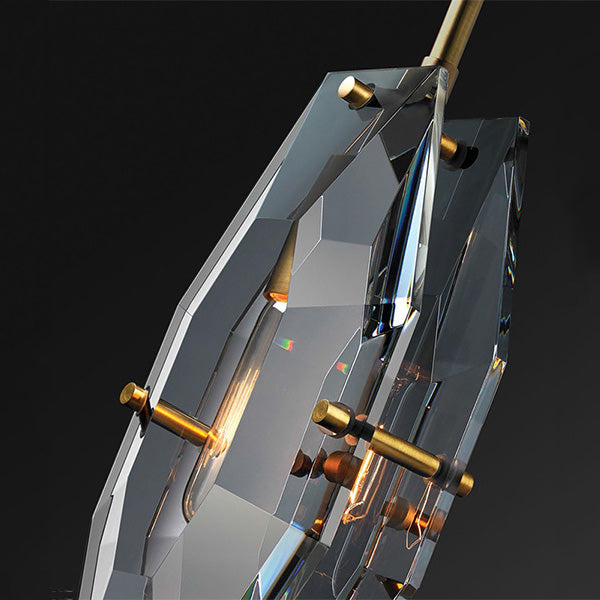 Brisa Simple Faceted Crystal Pendant Lighting, Hanging Light For Kitchen Island, Bedroom Pendant Light Kevin Studio Inc