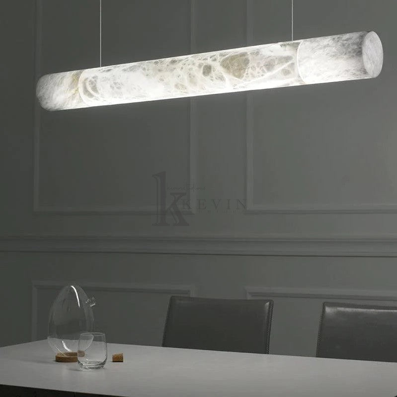 Gerta Modern Alabaster Linear Pendant Light, Kitchen Island Lighting Chandelier Kevin Studio Inc