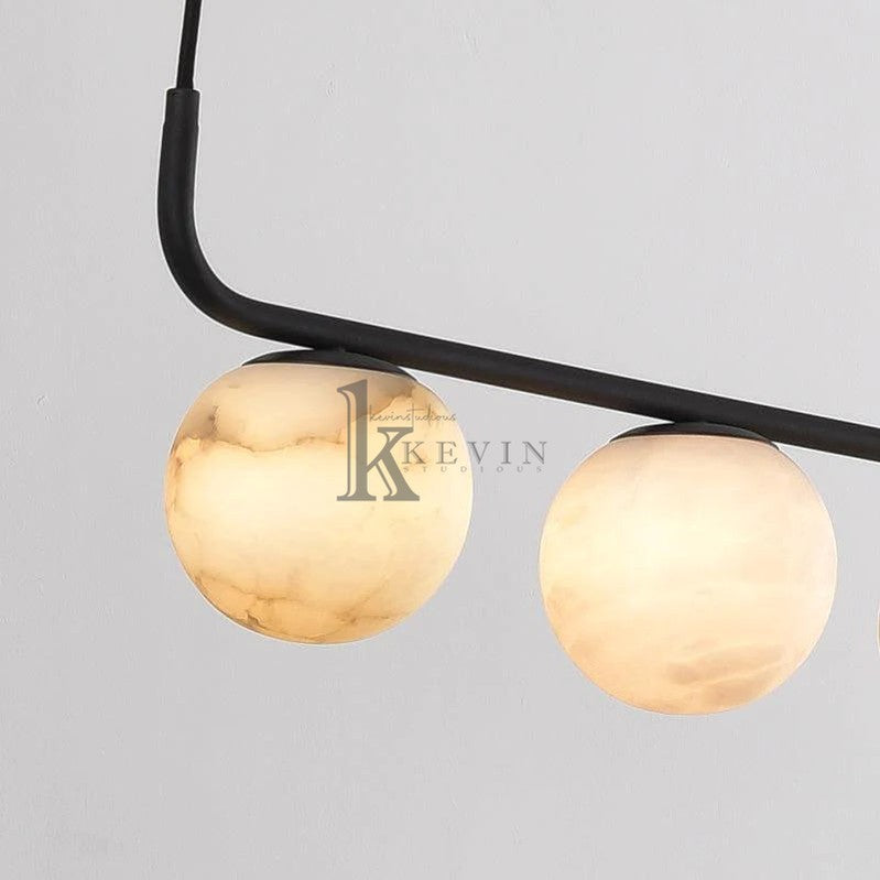 Koltin Modern Alabaster Global Kitchen Island Pendant 5 Lights Kevin Studio Inc
