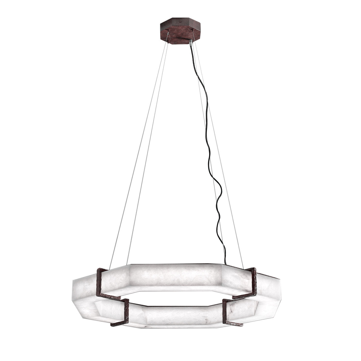 Maxine Modern Creative Retro Alabaster Living Room Round Chandelier Chandelier Kevin Studio Inc