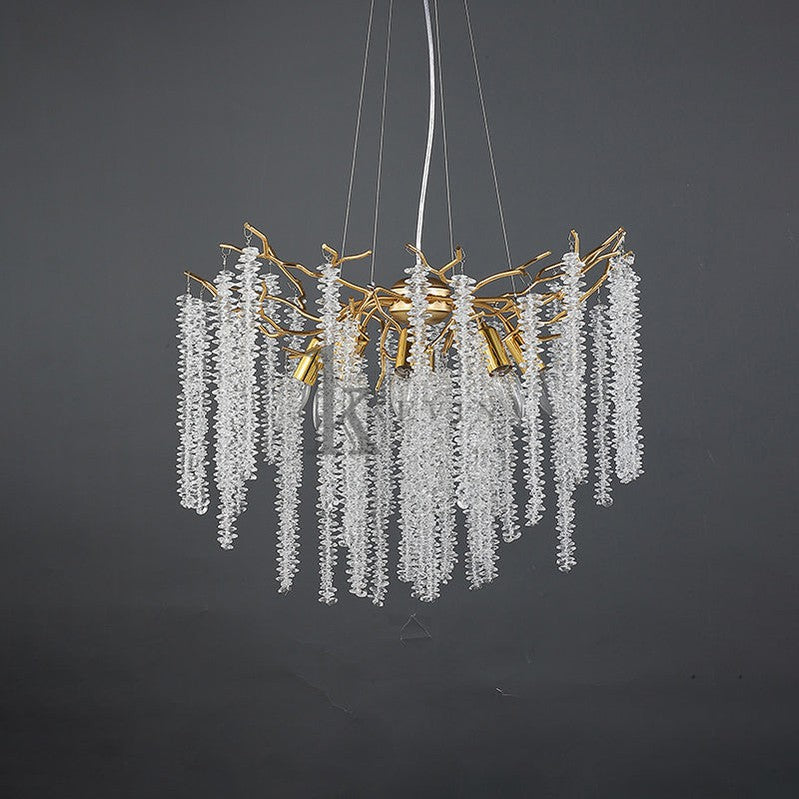 Aimee Modern K9 Pendant Crystal Round Chandelier, Tree Branch Chandelier 23.6"D Branch Chandelier Kevin Studio Inc