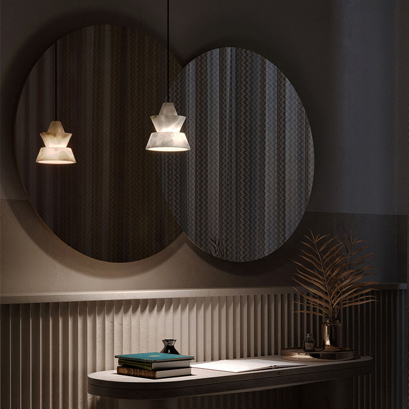 Koltin Lab Small Alabaster Coffee Table Pendant, Modern Pendant Light Besides Bed Chandelier Kevin Studio Inc