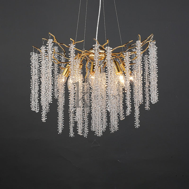 Aimee Modern K9 Pendant Crystal Round Chandelier, Tree Branch Chandelier 23.6"D Branch Chandelier Kevin Studio Inc