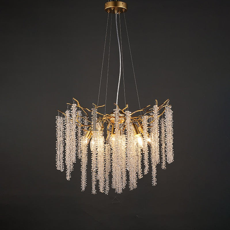 Aimee Modern K9 Pendant Crystal Round Chandelier, Tree Branch Chandelier 23.6"D Branch Chandelier Kevin Studio Inc