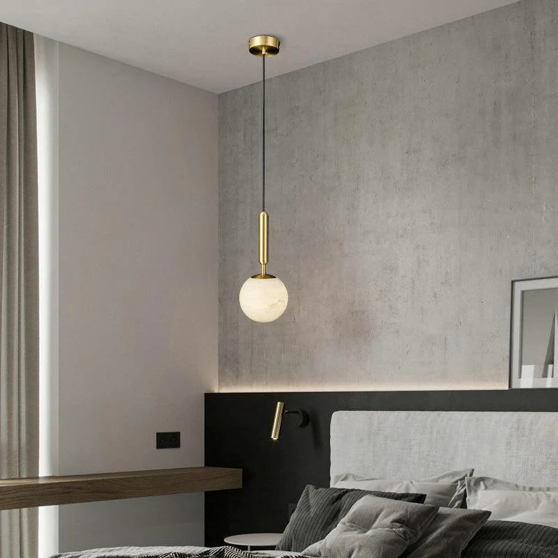 Carmen Modern Alabaster Kitchen Island Pendant, Real Alabaster Pendant Lamp For Bedroom Chandelier Kevin Studio Inc