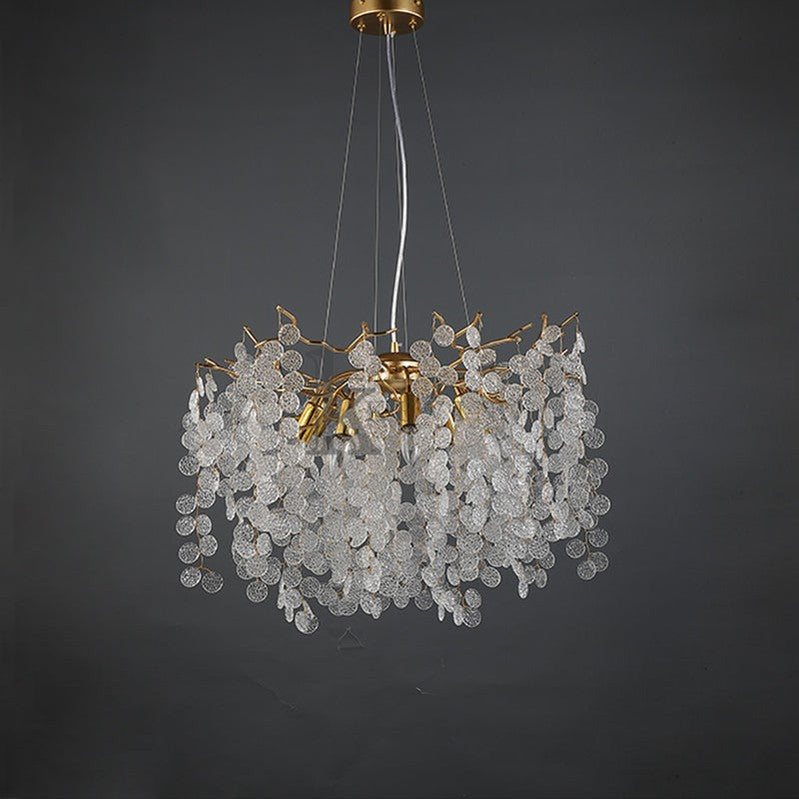 Una Modern Gold Chandelier Light Fixture for Dinning Room 23.6" D Branch Chandelier Kevin Studio Inc