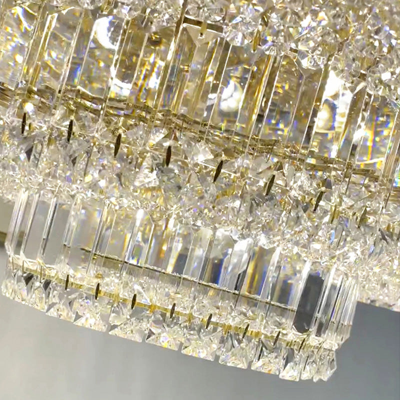 Luxury Cake Shape Living Room Crystal Chandelier Chandelier Kevin Studio Inc