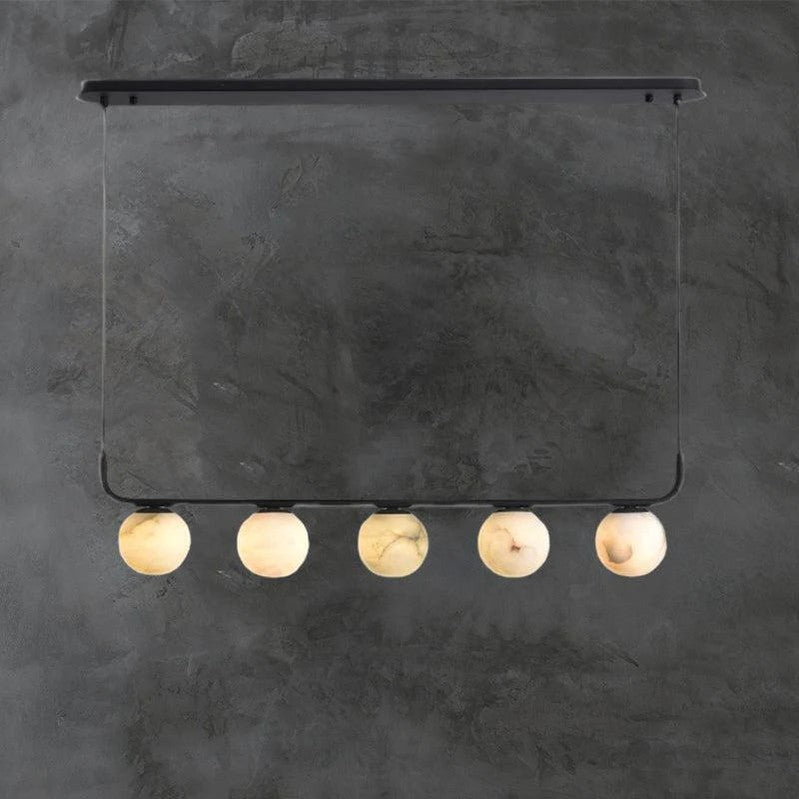 Koltin Modern Alabaster Global Kitchen Island Pendant 5 Lights Kevin Studio Inc