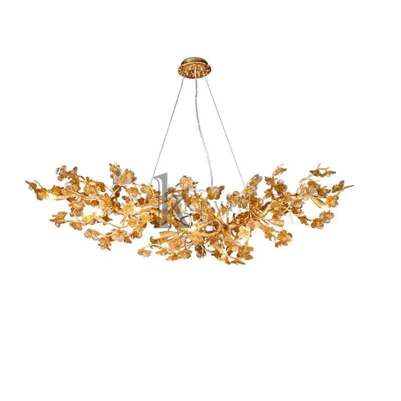 Tala Modern Flower Linear Branch Chandelier Branch Chandelier Kevin Studio Inc