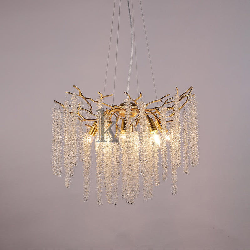Aimee Modern K9 Pendant Crystal Round Chandelier, Tree Branch Chandelier 23.6"D Branch Chandelier Kevin Studio Inc