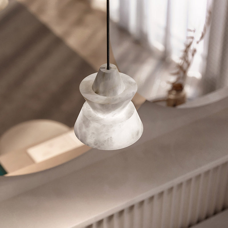 Koltin Lab Small Alabaster Coffee Table Pendant, Modern Pendant Light Besides Bed Chandelier Kevin Studio Inc