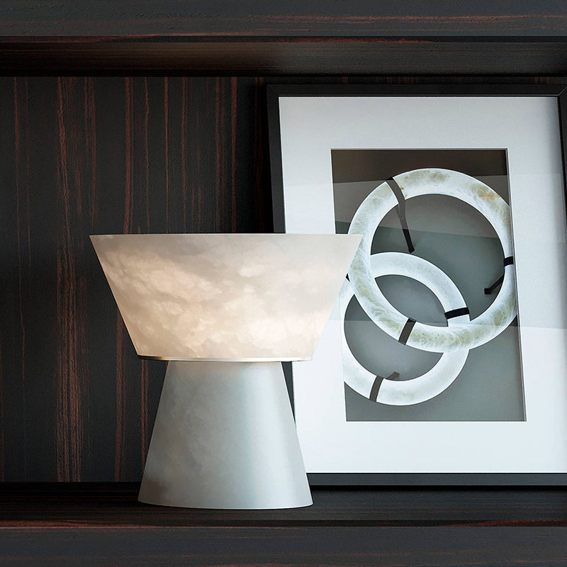 Franta Modern Alabaster Living Room Table Lamp table lamp Kevin Studio Inc