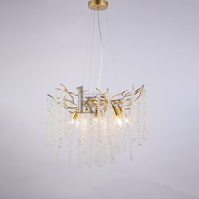 Aimee Modern K9 Pendant Crystal Round Chandelier, Tree Branch Chandelier 23.6"D Branch Chandelier Kevin Studio Inc