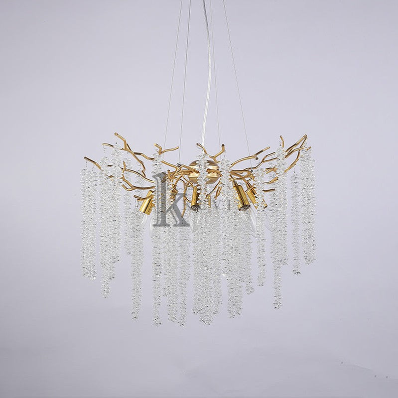Aimee Modern K9 Pendant Crystal Round Chandelier, Tree Branch Chandelier 23.6"D Branch Chandelier Kevin Studio Inc