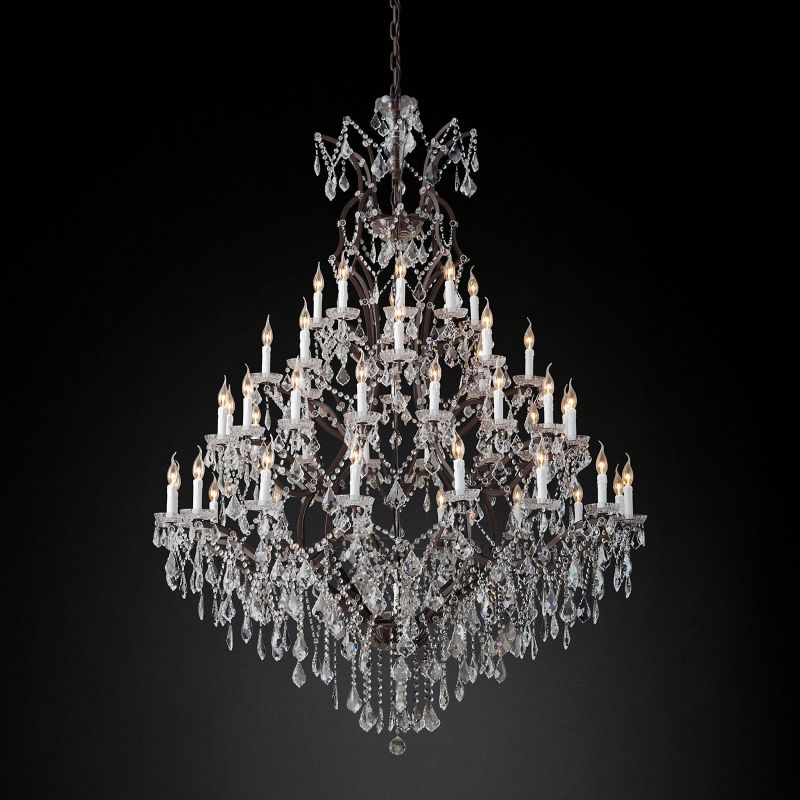 Luxury Traditional Crystal Round Chandelier chandeliers for dining room,chandeliers for stairways,chandeliers for foyer,chandeliers for bedrooms,chandeliers for kitchen,chandeliers for living room Kevin Studio Inc 59" D/49 Lights