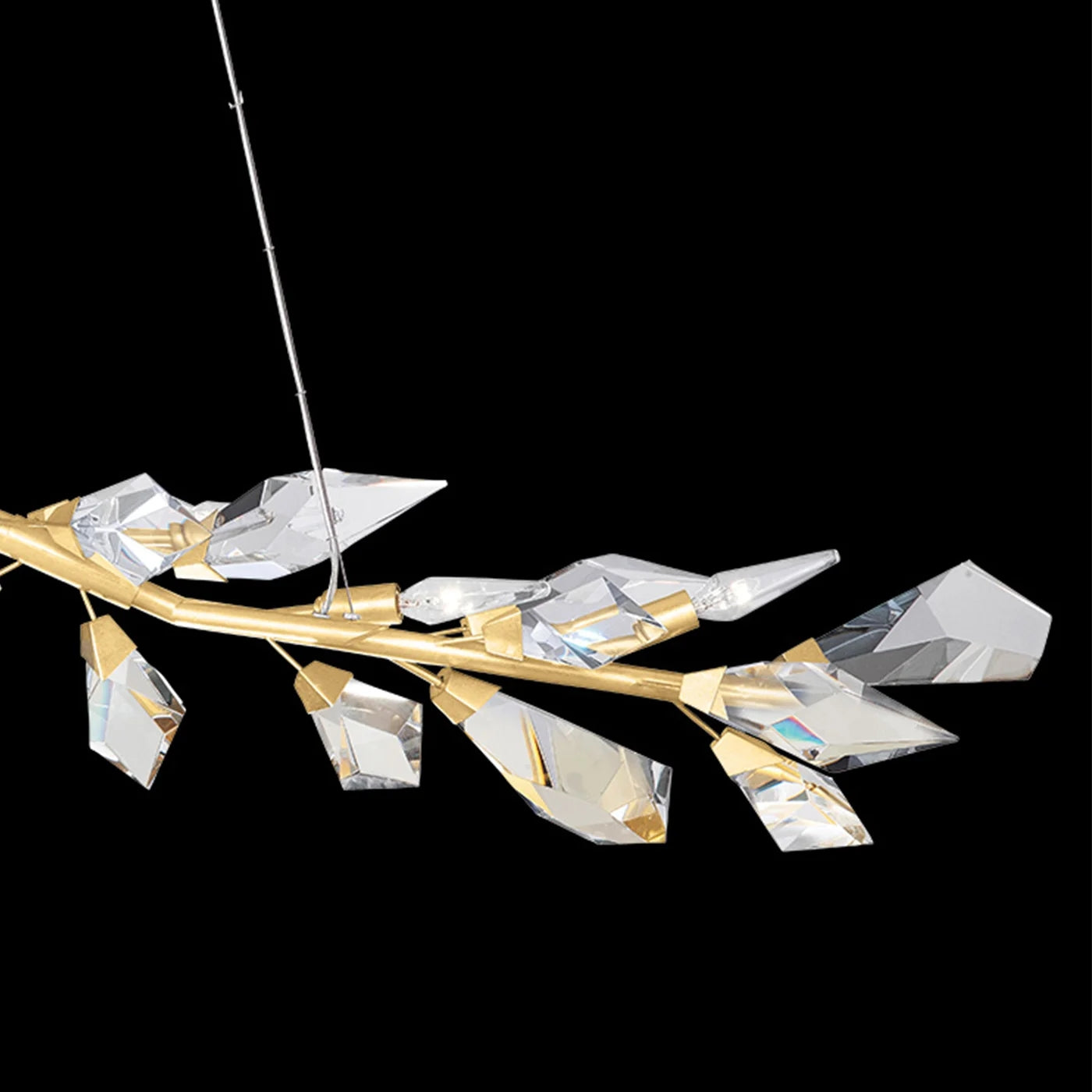 Aurelia Crystal Prism Linear Pendant Light 47.5" L Kevin Studio