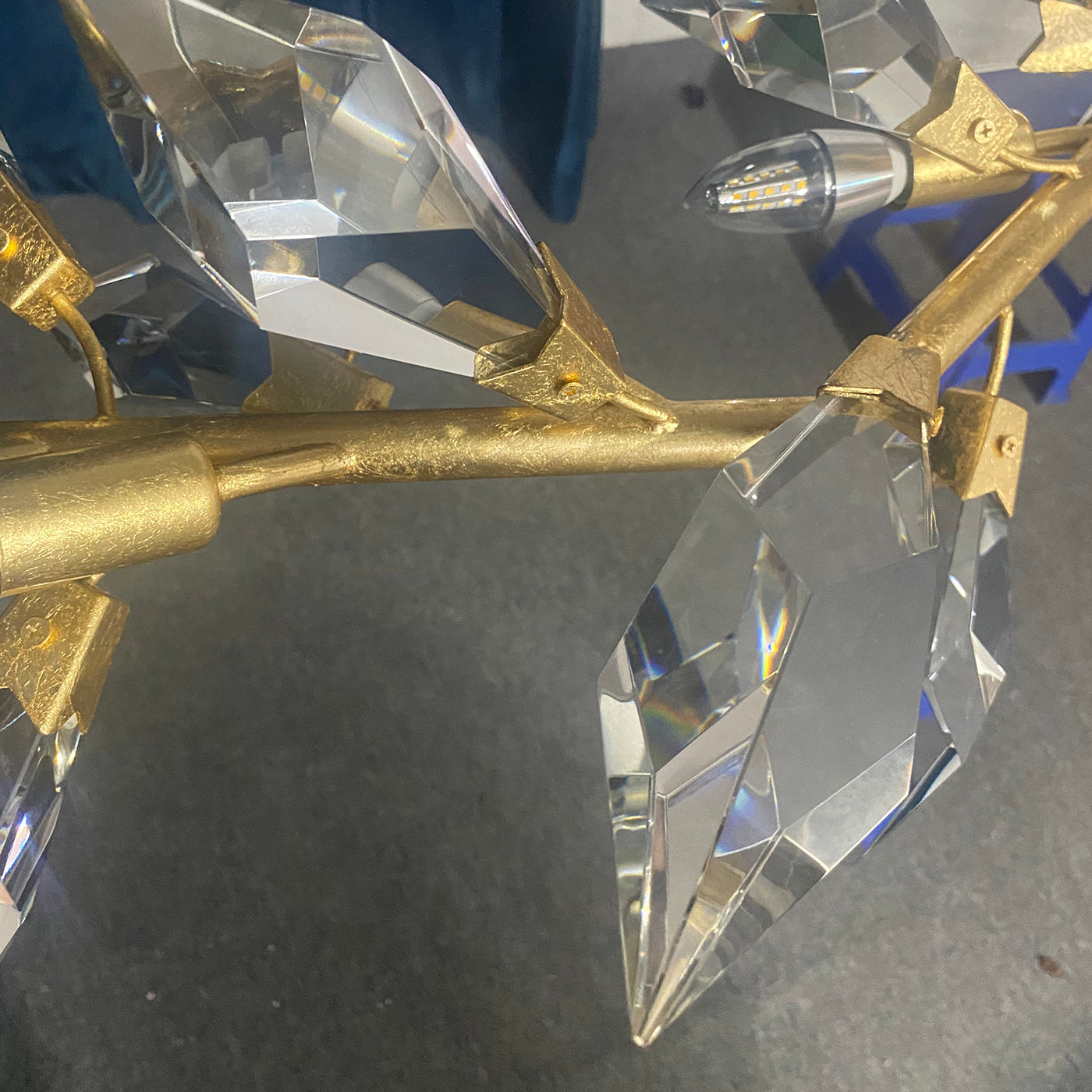 Aurelia Crystal Prism Linear Pendant Light 47.5" L Kevin Studio