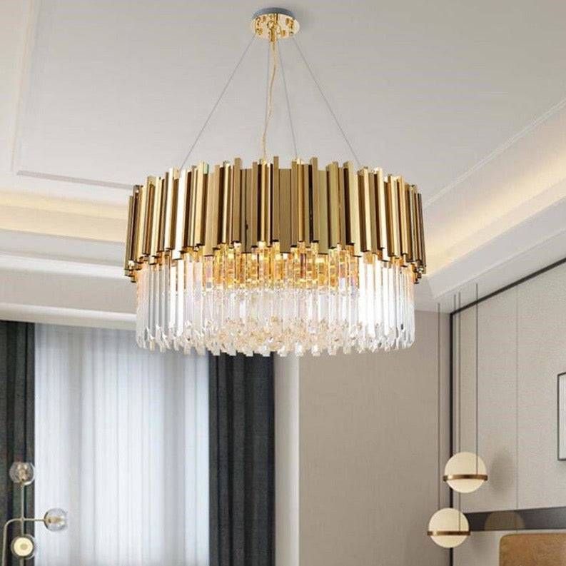 Keturah Modern Crystal Round Chandelier For Bedroom Chandelier Kevin Studio Inc 32"