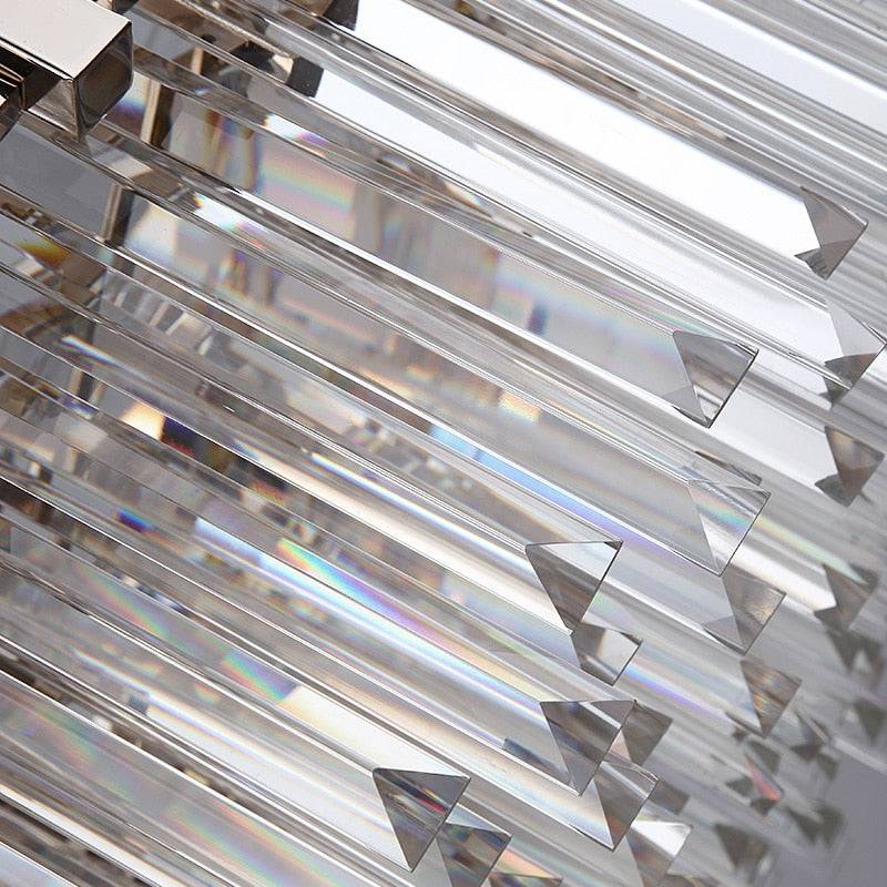 Keturah Modern Crystal Round Chandelier Polished Chrome Chandelier Kevin Studio Inc