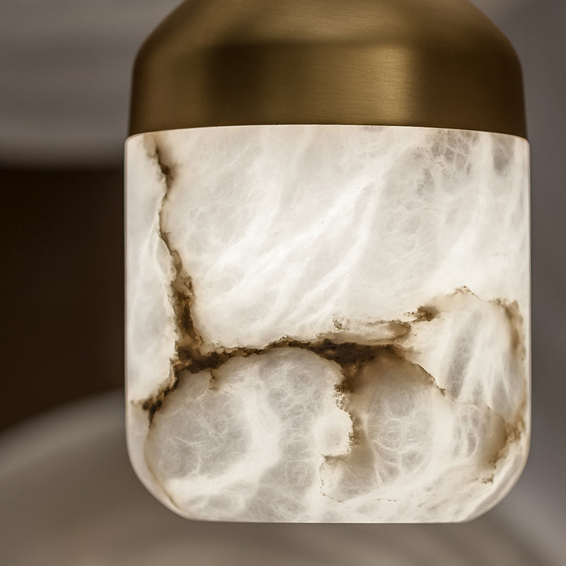 Serenity's Cascade - Modern Minimalist Alabaster Staircases Pendant Light Chandelier Kevin Studio Inc