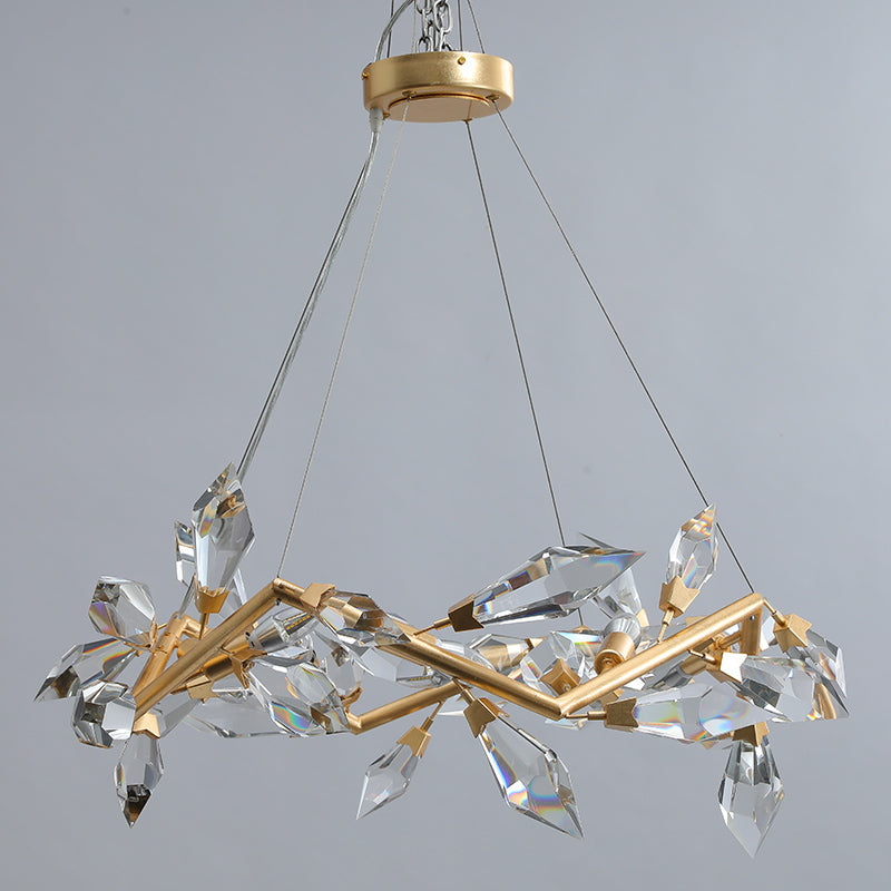 Aurelia Crystal Prism Round Crystal Chandelier 34" D Kevin Studio